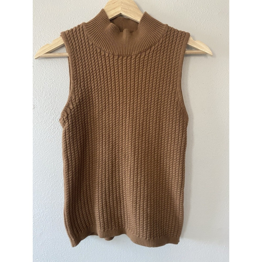 Elie Tahari Cable Knit Sweater Vest Women's Med Sz Med